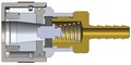 Dixon 2SHDS2 1/4" SCHRADER COUPLER, 1/4" BARB Body Material: ALUMINUM Body Size: 1/4"
